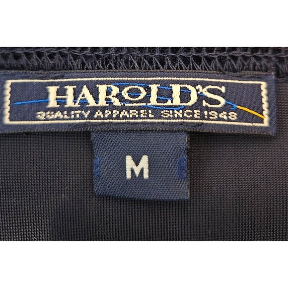 Harold's Woman Size M VTG Blue Velvet Top Side Vents Ruffle Sleeve Luxury Party - Picture 4 of 6